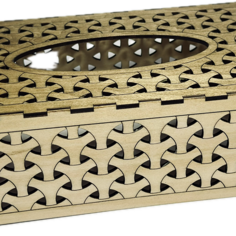 Cache boîte Kleenex en bois – Finition naturelle