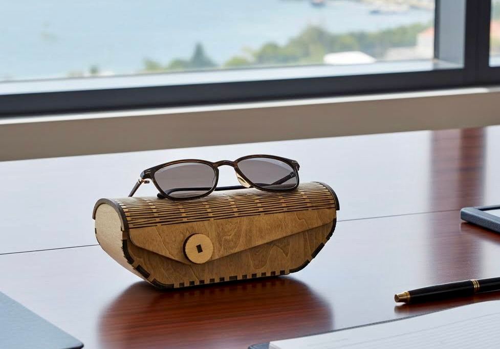 Étui en bois pour lunette personnalisé – Étui rigide artisanal suisse
